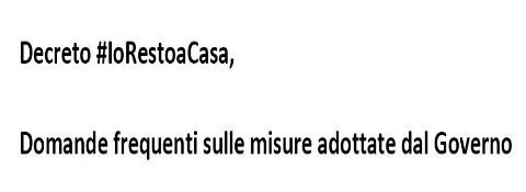 Milano, 10 marzo 2020 #iorestoacasa
I chiarimenti del Governo